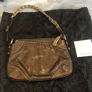 Gucci tan/gold small handbag